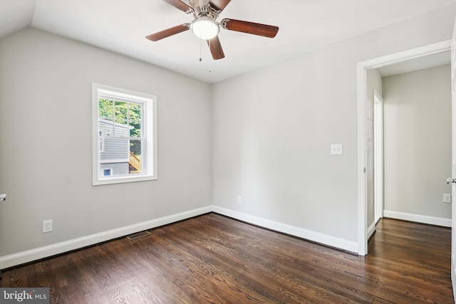 514 Silver Spring Ave, Silver Spring, MD 20910 - spare room featuring wood finished floors, baseboards, and a ceiling fan