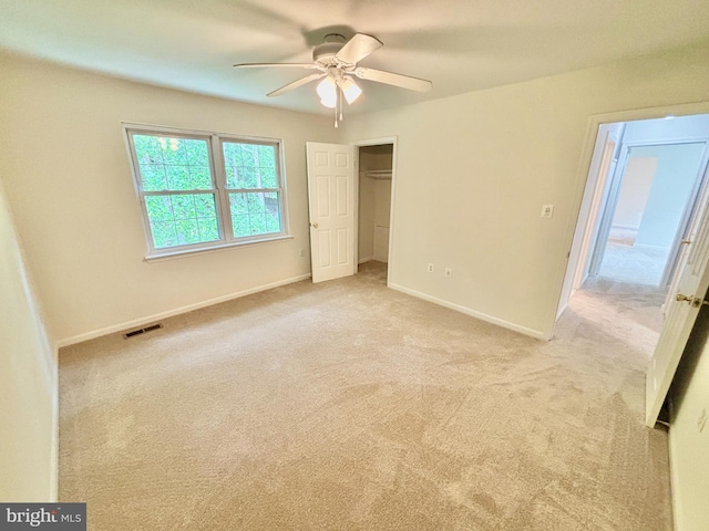 3500 Sugar Maple Ct, Waldorf, MD 20602 - unfurnished bedroom with light carpet, baseboards, a closet, and ceiling fan