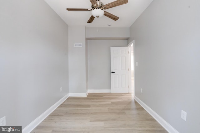 5002 Chalgrove Ave, Baltimore, MD 21215 - empty room featuring ceiling fan, light wood-type flooring, and baseboards