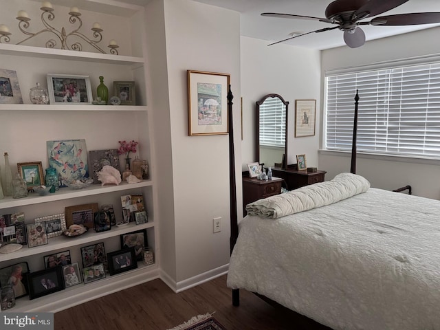 10 Malibu Ct, Towson, MD 21204 - bedroom featuring wood finished floors, baseboards, and a ceiling fan