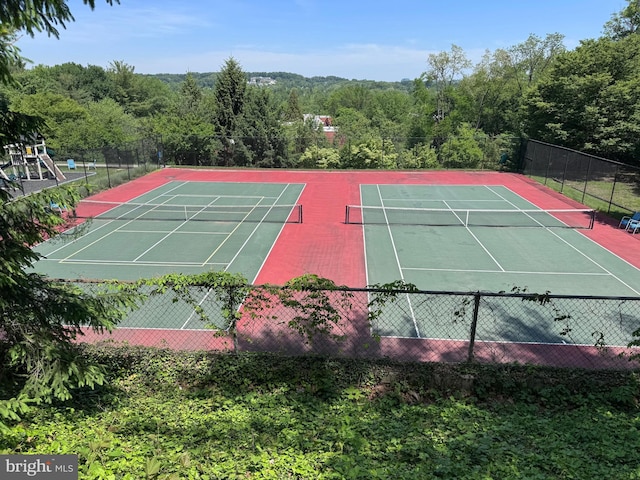 10 Malibu Ct, Towson, MD 21204 - view of tennis court with a view of trees