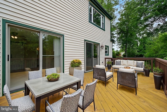 5762 Lichenbark Cir, New Market, MD 21774 - wooden terrace with an outdoor living space and outdoor dining area
