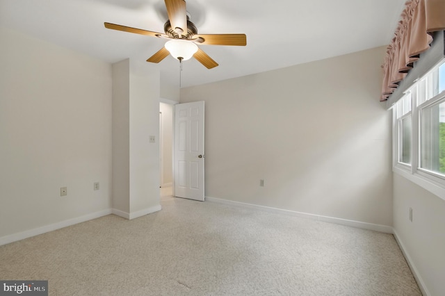 5762 Lichenbark Cir, New Market, MD 21774 - spare room with a ceiling fan, light carpet, and baseboards