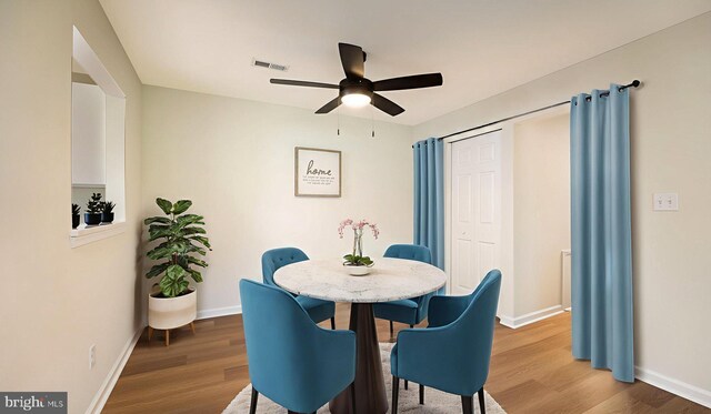 1703 Hopkins Ct, Southampton, PA 18966 - dining space featuring wood finished floors and a ceiling fan