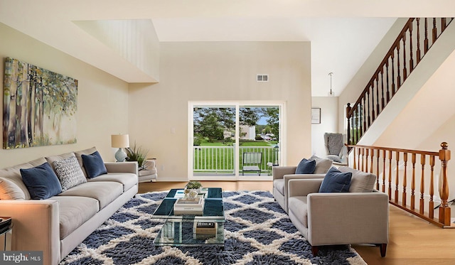 1703 Hopkins Ct, Southampton, PA 18966 - living room with wood finished floors