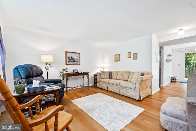 49 Huntley Ct, Sterling, VA 20165 - living room featuring light wood-style flooring and baseboards
