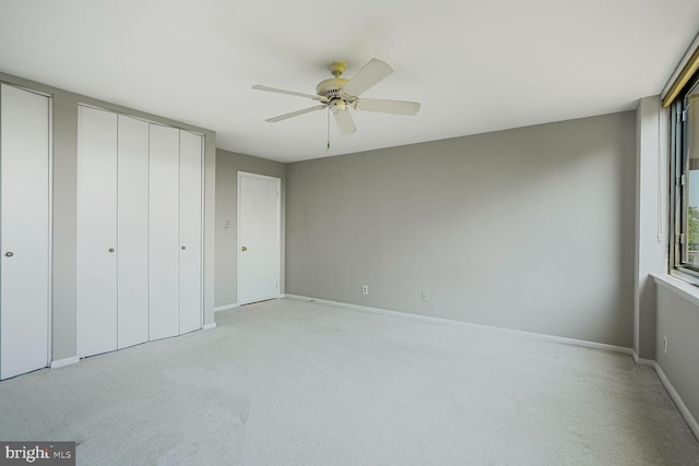 600 Roosevelt Blvd Unit 510, Falls Church, VA 22044 - unfurnished bedroom with carpet flooring, two closets, and ceiling fan