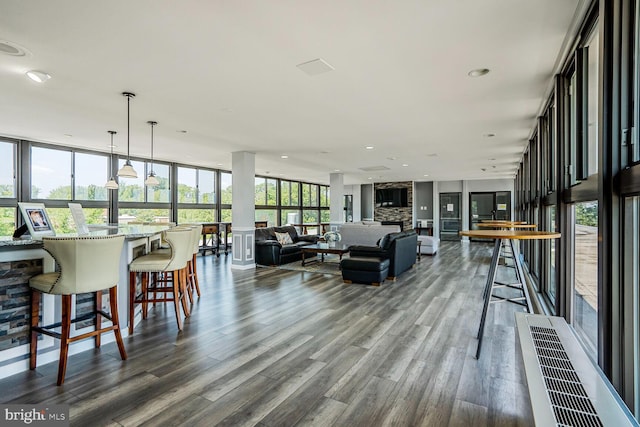 600 Roosevelt Blvd Unit 510, Falls Church, VA 22044 - living room with dark wood-style floors