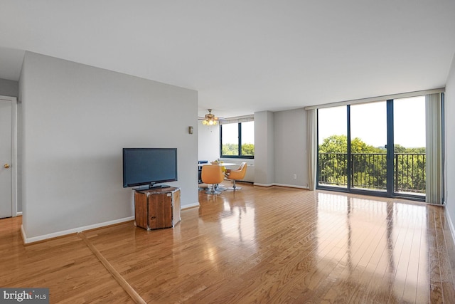 600 Roosevelt Blvd Unit 510, Falls Church, VA 22044 - living area featuring wood finished floors and a ceiling fan