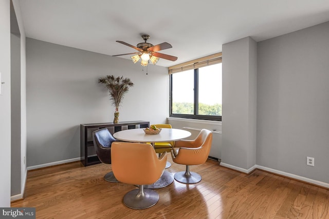 600 Roosevelt Blvd Unit 510, Falls Church, VA 22044 - dining room featuring wood finished floors and ceiling fan