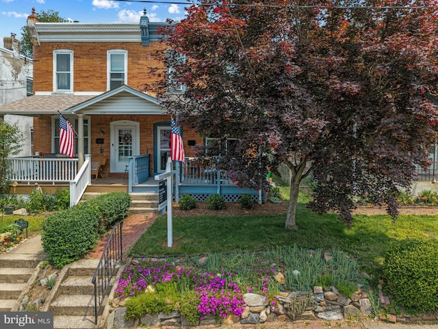 327 W Fourth St, Media, PA 19063 - view of front facade with covered porch and brick siding