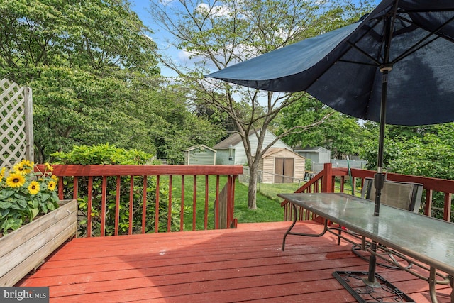 327 W Fourth St, Media, PA 19063 - wooden terrace featuring outdoor dining area and a lawn