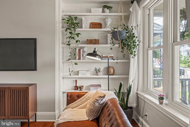 327 W Fourth St, Media, PA 19063 - sitting room featuring healthy amount of natural light, wood finished floors, and baseboards