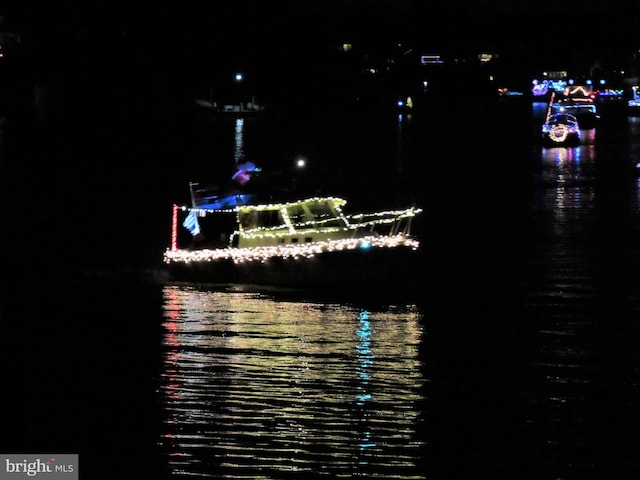 7638 Laurel Dr, Pasadena, MD 21122 - aerial view at night of a water view