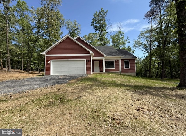 183 Silage Ln, Berkeley Springs, WV 25411 - view of front facade featuring gravel driveway and a garage