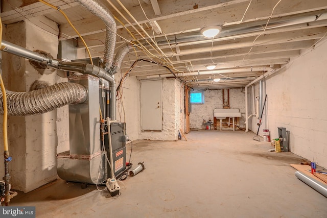 1229 N Potomac St, Baltimore, MD 21213 - basement with heating unit