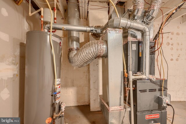1229 N Potomac St, Baltimore, MD 21213 - utility room with gas water heater