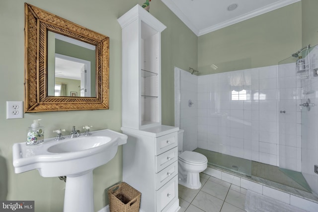 107 Swedes St, Dewey Beach, DE 19971 - full bath featuring ornamental molding and tiled shower