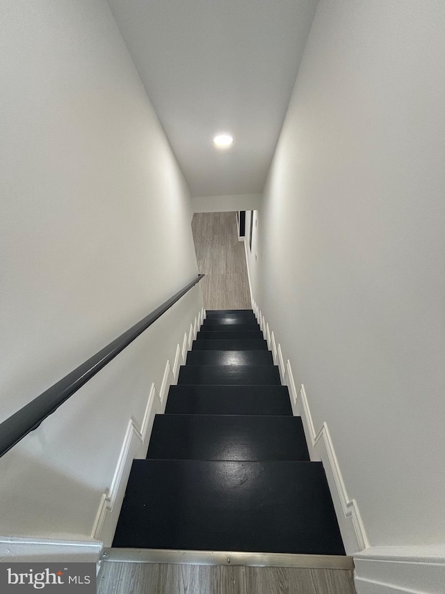 1748 N Chester St, Baltimore, MD 21213 - stairs with wood finished floors