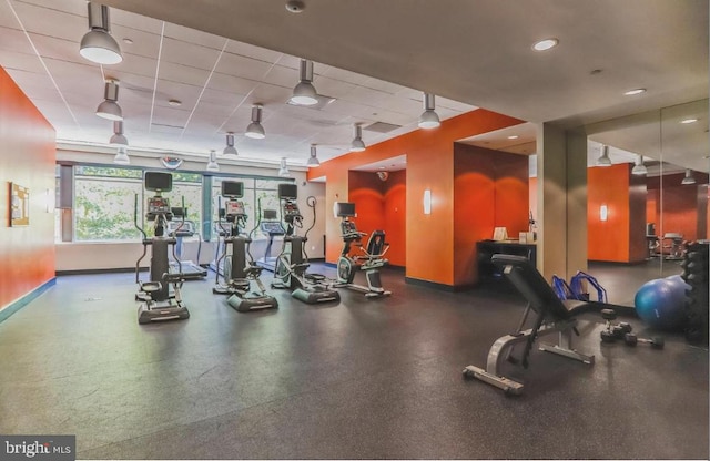 155 Potomac Psge Unit 429, Oxon Hill, MD 20745 - exercise room with baseboards
