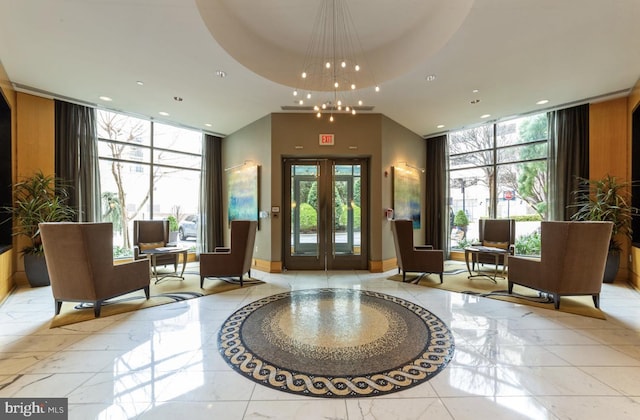 155 Potomac Psge Unit 429, Oxon Hill, MD 20745 - lobby with recessed lighting and floor to ceiling windows