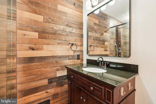 5 Locust Ln, Newtown, PA 18940 - bathroom featuring wooden walls and vanity