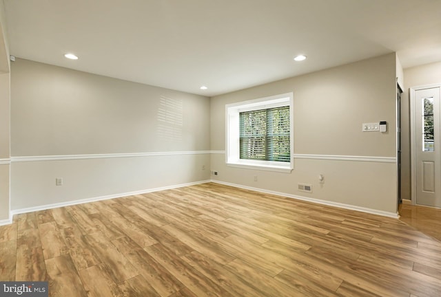 5 Locust Ln, Newtown, PA 18940 - unfurnished room with light wood finished floors, healthy amount of natural light, baseboards, and recessed lighting