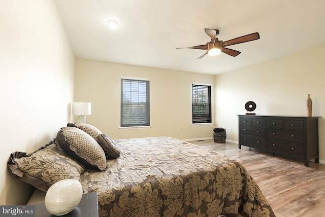 5 Locust Ln, Newtown, PA 18940 - bedroom featuring wood finished floors, baseboards, and ceiling fan