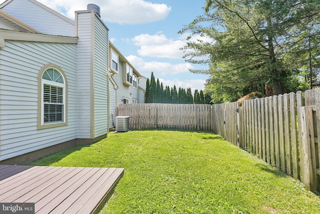 5 Locust Ln, Newtown, PA 18940 - view of yard featuring cooling unit and a deck