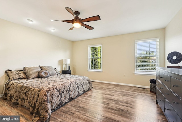 5 Locust Ln, Newtown, PA 18940 - bedroom featuring wood finished floors, baseboards, and a ceiling fan