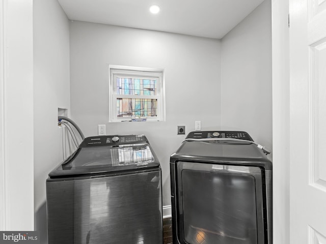 285 N Lansdowne Ave, Lansdowne, PA 19050 - laundry room with separate washer and dryer and recessed lighting