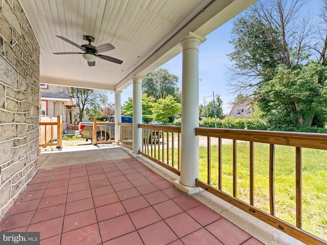 285 N Lansdowne Ave, Lansdowne, PA 19050 - view of patio / terrace featuring a ceiling fan