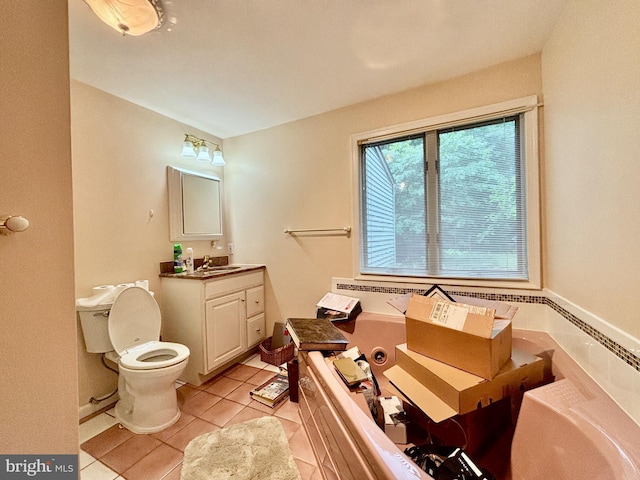 8 Vale Dr, Tabernacle Twp, NJ 08088 - full bathroom featuring vanity, a whirlpool tub, and tile patterned floors
