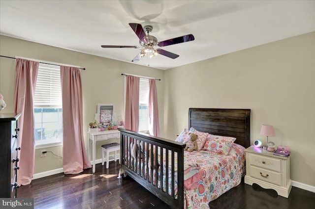 35 Krall Rd, Myerstown, PA 17067 - bedroom with baseboards, wood finished floors, and ceiling fan