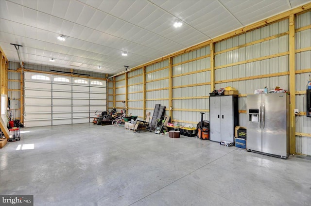 35 Krall Rd, Myerstown, PA 17067 - garage with stainless steel fridge with ice dispenser