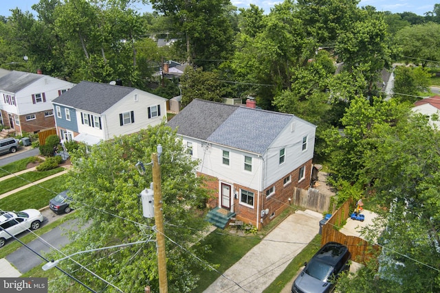 6807 Radcliffe Dr, Alexandria, VA 22307 - view from above of property