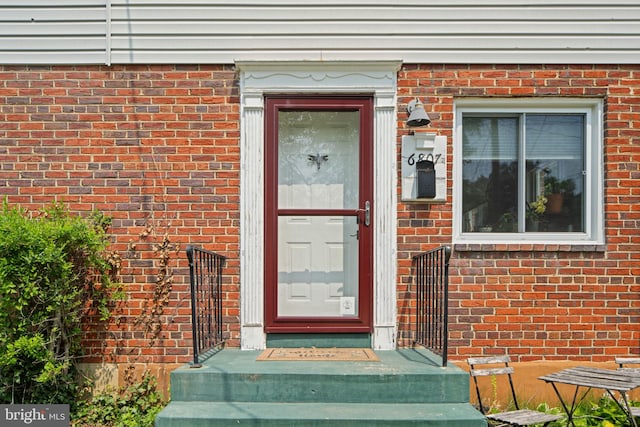 6807 Radcliffe Dr, Alexandria, VA 22307 - view of exterior entry featuring brick siding