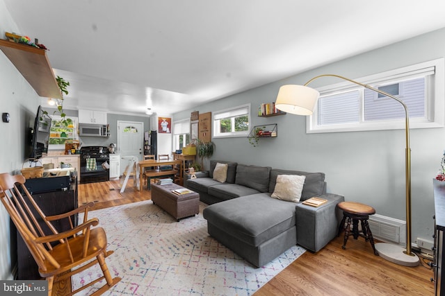 6807 Radcliffe Dr, Alexandria, VA 22307 - living room featuring light wood-type flooring