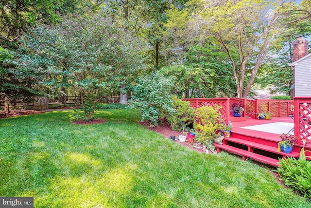 19802 Shady Brook Way, Gaithersburg, MD 20879 - view of yard featuring a deck
