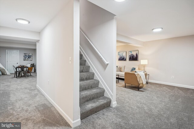 19802 Shady Brook Way, Gaithersburg, MD 20879 - staircase with carpet flooring