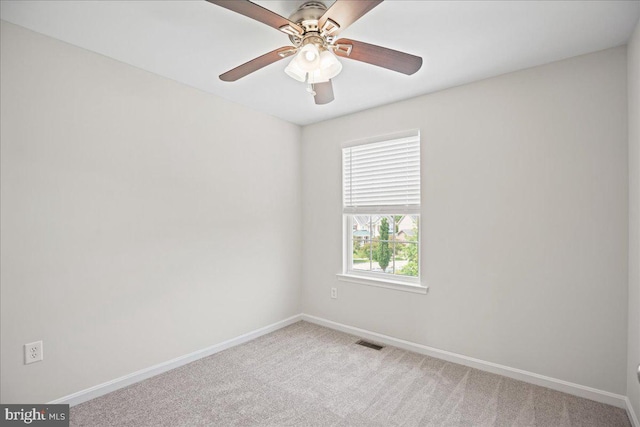 126 Backstretch Way, Prince Frederick, MD 20678 - empty room with baseboards, light colored carpet, and a ceiling fan