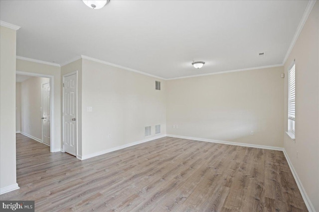 126 Backstretch Way, Prince Frederick, MD 20678 - spare room with light wood finished floors, baseboards, and ornamental molding