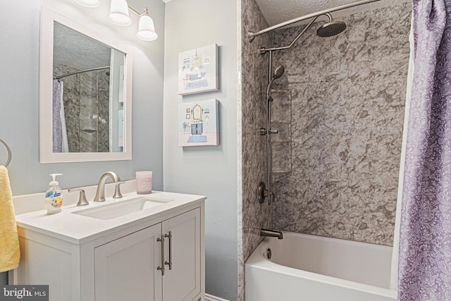 6786 Singletree Ct, Frederick, MD 21703 - bathroom featuring vanity and shower / bathtub combination with curtain