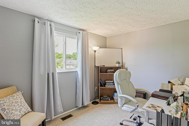 6786 Singletree Ct, Frederick, MD 21703 - home office featuring a textured ceiling and carpet floors