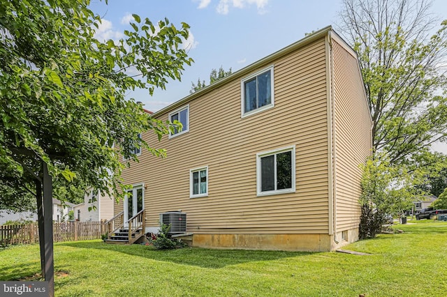 6786 Singletree Ct, Frederick, MD 21703 - back of property with cooling unit and entry steps
