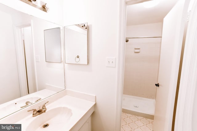 10256 Quiet Pond Ter, Burke, VA 22015 - full bath with vanity, a stall shower, and tile patterned floors