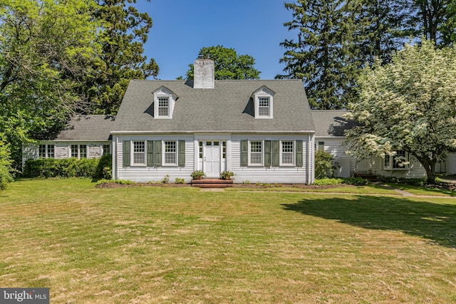 100 Carson Rd, Princeton, NJ 08540 - new england style home with a front lawn, a chimney, and a shingled roof