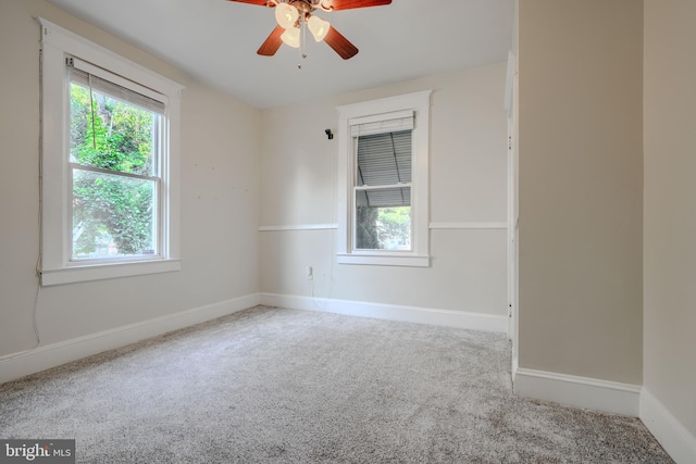 5919 Sefton Ave, Baltimore, MD 21214 - carpeted spare room with ceiling fan and baseboards