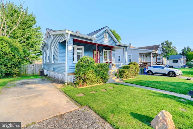 5919 Sefton Ave, Baltimore, MD 21214 - view of front of property featuring covered porch and central air condition unit
