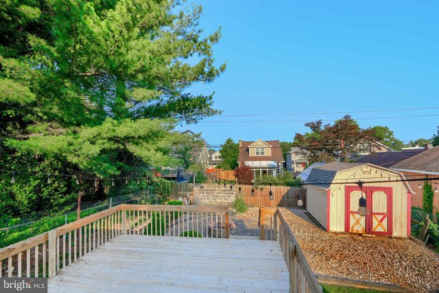 5919 Sefton Ave, Baltimore, MD 21214 - wooden deck with a fenced backyard and a residential view